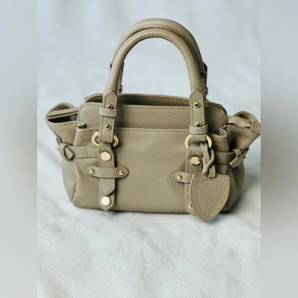 Samantha Thavasa Taupe Mini Satchel Handbag